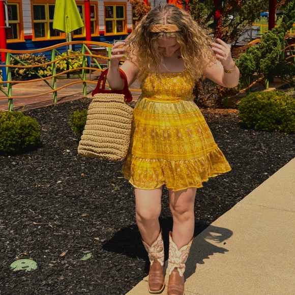 Forever 21 Yellow Boho Sundress - Picture 1 of 2